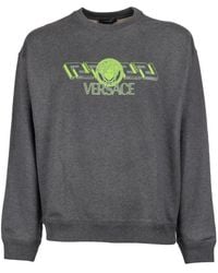Versace - Grauer sweatshirt - regular fit - alle temperaturen - 100% baumwolle - Lyst