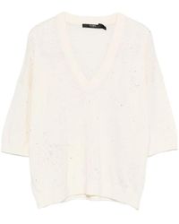 Seventy - Truien & Vesten ,Pailletten Sweaters Cream - Lyst