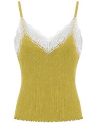 Imperial - Tops ,Geel ,Polyester Canotta - Lyst