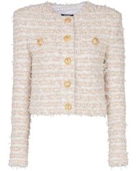 Balmain - Tweed Jackets - Lyst
