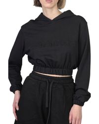 hinnominate - Hoodies & Sweatvesten ,Zwart ,Zwarte Embro Cropped Hoodie - Lyst