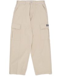 Obey - Broeken ,Grijs ,Katoen Cargo Broek Zilver Grijs Lange Twill - Lyst