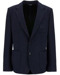 Dolce & Gabbana - Jassen ,Blauw ,Stijlvolle Jas Voor Mannen - Lyst