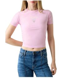 Guess - Tops ,Roze ,Katoen J1314 T-Shirt - Lyst