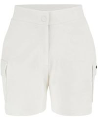 Guess - Korte Broeken ,Wit ,Polyester Eco Amaryllis Cargo Shorts - Lyst