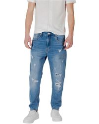 Gianni Lupo - Hellblaue Ripped Effect Jeans - Lyst