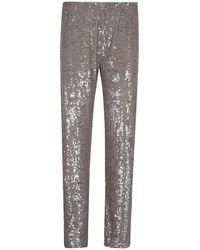 P.A.R.O.S.H. - Broeken ,Grijs ,Wol Stijlvolle Slim-Fit Broek - Lyst