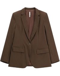 Imperial - Jassen ,Bruin ,Leer Giaccia Monopetto Gessata - Lyst