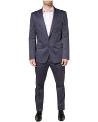 Dolce & Gabbana - Blue Single Breasted Martini 2 Piece Suit - Lyst