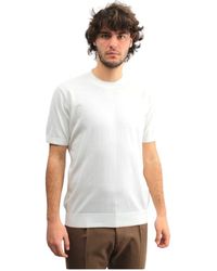 Paolo Pecora - Weißes rundhals-t-shirt - Lyst