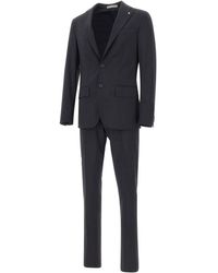 Corneliani - Kostuums ,Blauw ,Tweed Verfijnd Tweedelig Pak - Lyst