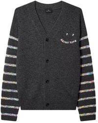 Paul Smith - Fröhlicher Cardigan Mit Gestreiften Ärmeln - Lyst