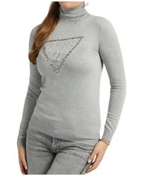 Guess - Maglia jersey donna grigia - Lyst