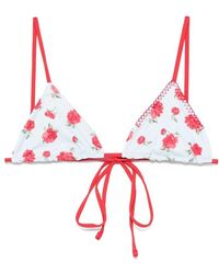Frankie's Bikinis - Strandbekleidung Mit Blumenmuster Und Verstellbaren Trägern - Lyst