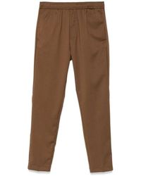 Pmds - Braune Hose Mit Elastischem Bund - Lyst