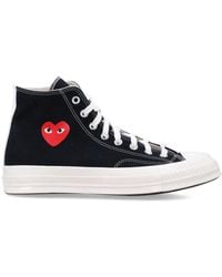 Converse - Schoenen ,Zwart ,Rode Hart Hoge Top Sneakers - Lyst