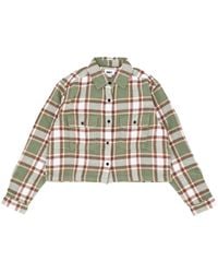 Obey - Overhemden ,Veelkleurig ,Katoen Geruite Flanellen Overhemd Lange Mouw - Lyst