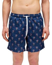 Sundek - Strand boxer shorts mit palmette print - Lyst