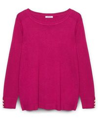 FIORELLA RUBINO - Truien & Vesten ,Roze ,Leer Trui Met Lenzing Ecovero Viscose - Lyst