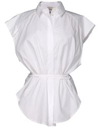 8pm - Mouwloos Katoenen Shirt Met Strass & Kralen Schouders - Lyst
