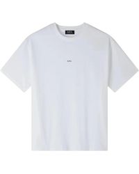 A.P.C. - Boxy Micro Logo T-Shirt - Lyst