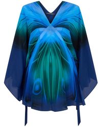 Alberta Ferretti - Chiffon Blouse Met Print - Lyst