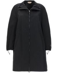 Marni - Jassen ,Zwart ,Katoen Gathered Taffeta Parka - Lyst