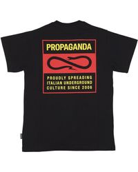 Propaganda - Logo label tee schwarz streetwear - Lyst