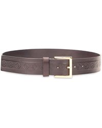 Alberta Ferretti - Accessoires ,Bruin ,Leer Leren Riem - Lyst