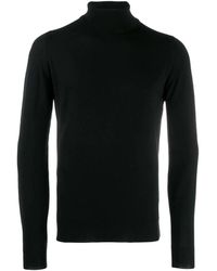 John Smedley - Truien & Vesten ,Zwart ,Wol Zwarte Coltrui Wollen Trui - Lyst