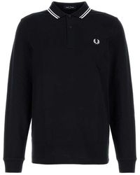 Fred Perry - Tops ,Blauw ,Katoen Marineblauwe Piquet Polo Shirt - Lyst