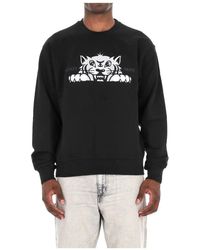 KENZO - Hoodies & Sweatvesten ,Zwart ,Katoen Zwarte Crewneck Sweatshirt Met Tijger Borduurwerk - Lyst