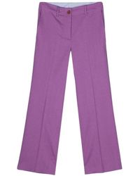 Alysi - Straight Trousers - Lyst