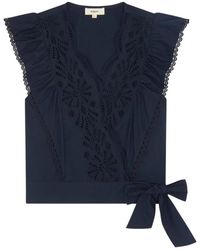 Suncoo - Tops ,Blauw ,Katoen Lila Top - Lyst