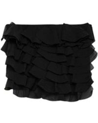 Alpha Studio - Overhemden ,Zwart ,Top S/Maniche C/Rouches - Lyst