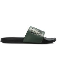 EA7 - Schoenen ,Groen ,Slides Met Oversized Logo - Lyst