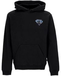 Iuter - Hoodies & Sweatvesten ,Zwart ,Katoen Zwarte Metalen Logo Hoodie Lange Mouw - Lyst