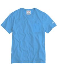 MC2 Saint Barth - Tops ,Blauw ,Linnen Linnen T-Shirt Diverse Effen Kleuren - Lyst