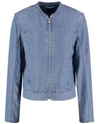 Taifun - Leichter Denim-Style Blouson Mit Sportlichen Details - Lyst