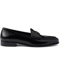 Prada - Schwarze Leder Slip-On Flache Schuhe - Lyst