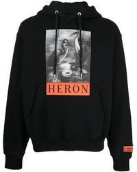 Heron Preston - Hoodies & Sweatvesten ,Zwart ,Katoen Zwart Logo Hoodie Sweatshirt Katoen - Lyst