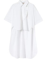 Plan C - Overhemden ,Wit ,Katoen Front Apnel Shirt - Lyst