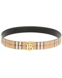 Burberry - Reversible Check Tb Riem - Lyst