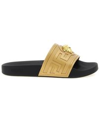 Versace - La Medusa Rubber Sliders - Lyst