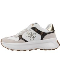 Guess - Weiße freizeit synthetik gummisohle sneakers - Lyst