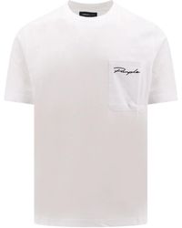 Purple Brand - T-shirt in cotone con logo ricamato - Lyst