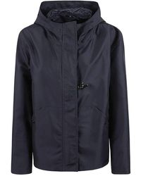 Fay - Blaue nylon-kapuzenjacke mit iconic hook - Lyst