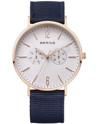 Bering - Accessoires ,Geel ,Nylon Herenhorloge Classic 40 Mm 3 Atm Saffierglas Slim Design 14240-864 - Lyst
