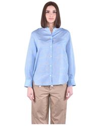 Woolrich - Overhemden ,Blauw ,Morbida Camicia - Lyst