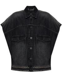 AllSaints - Overhemden ,Zwart ,Denim Alba Denim Shirt - Lyst